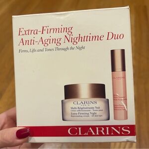 NEVER OPENED / NWT Clarins Extra-Firming Anti-Aging Nighttime Duo